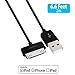 HomeSpot Sync & Charge 30 pin to USB Cable 6.6ft (2M) Extra Long Charging Cable Compatible with iPhone 4, iPhone 4S, iPad 1/2/3, iPod Touch, iPod Nano (1 Pack- Black)