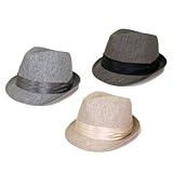 Premium Solid Color Cotton Fedora Hat - Different Colors Available