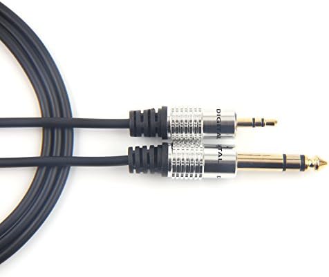 BOTEEN Gold plated-3.5 mm (1/8 inch) mini jack stereo to 6.35 mm（1/4 inch TRS male plug adapter Cable For iPod, Laptop,Home Theater Devices, and Amplifiers (1.8m/6 ft)