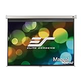 Elite Screens Manual Series, 100-INCH 4:3, Pull Down Manual Projector Screen with AUTO LOCK, Movie Home Theater 8K / 4K Ultra HD 3D Ready, 2-YEAR WARRANTY, M100NWV1