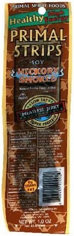 Primal Strips Hickory Smoked Meatless Jerky, 1 Ounce -- 24 per case.