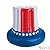 American Flag Cooler Inflatable- Patriotic Party Decoration - 4th of July Party Cooler