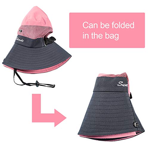 image for Norme 2 Pieces Women's Outdoor Sun Hat UV Protection Foldable Mesh Wid