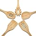 NEXGADGET Premium 5-Piece Bamboo Kitchen Utensil Set Includes Cooking Turners, Slotted Turner, Cooking Spoons and Spaghetti Server