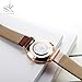 SHENGKE Creative Simplicity Women Watch Genuine Leather Elegant Women Watches Ladies Business Wristwatch (K0095-Rosegold&Brown)