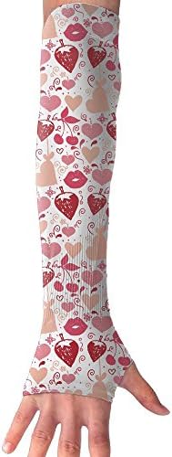 Love Valentine's Doodle Sport Sun Protection Arm Sleeves\r\n Camping