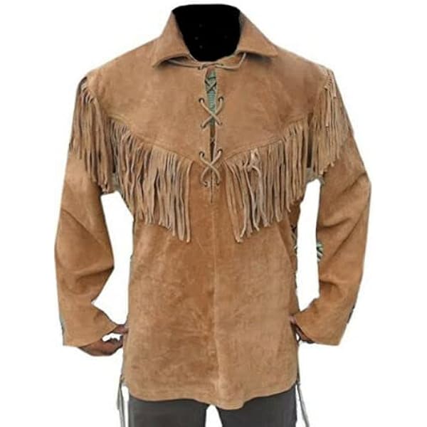 Amazon.com: Classyak Men's Western Cowboy Suede Leather