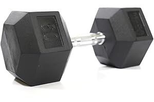 Mega Fitness Rubber Hex Dumbbells