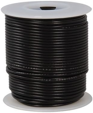 Jameco Valuepro 824-0 16 AWG Black Stranded Tinned-Copper Hook-Up Wire, 100'