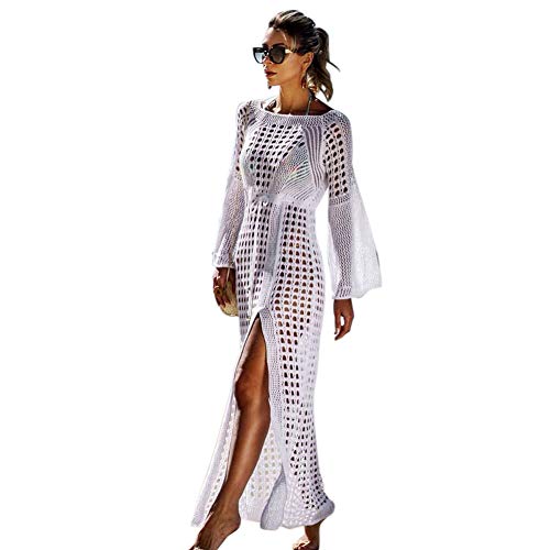 Tacobear-Sexy-Copricostume-da-Bagno-Donna-in-Maglia-Estate-Abito-da-Spiaggia-Lungo-Copribikini-in-Cotone-Copricostumi-Parei-Bikini-Cover-Up-Camicetta-Maglia-Tunica