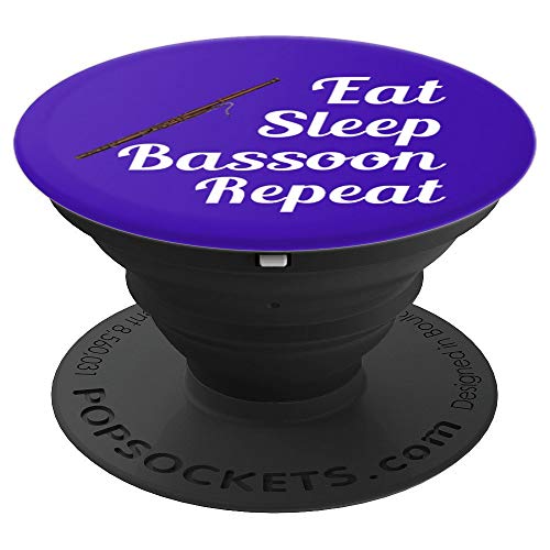 Bassoon Player Gift - Eat Sleep Bassoon Repeat - Blue - PopSockets Grip and Stand for Phones and Tablets