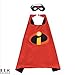 Bek Brands Childrens Superhero Costume Cape and Mask Sets (Incredibles)