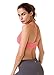 Queenie Ke Women's Light Support Cross Back Wirefree Pad Yoga Sports Bra Size S Color Pink