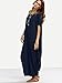 Verdusa Women's Boho One Off Shoulder Caftan Sleeve Harem Maxi Dress Navy L