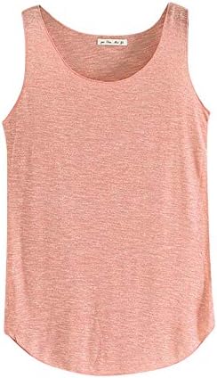CofeeMo Sleeveless Solid Color Ladies Tank Tops, Thin Bamboo Cotton Comfortable Vest