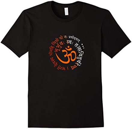 Mens Mantra Tee Spiritual Om T-Shirt, AUM Yoga Tshirt Large Black