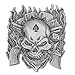 DEAD MANS HAND SKULL leather jacket biker pin