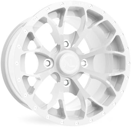 No Limit AM3612NB 14x8 Venom ATV Wheel in Standard Bullet Style for Kawaski - White