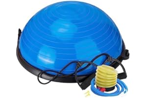Zeatly Half Balance Ball Trainer, Balance Beam for Core Exercise Equipment, Core Strength and Fitness, Includes Resistance Bands and Pump, Ideal for Home Gym Workout