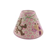 Koala Baby Applique Monkey/Giraffe Nursery Lamp Shade Pink