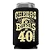 Cheers and Beers to 40 Years Birthday Can Coolers Party Favor 24 Pc