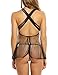 Avidlove Women Lace Babydoll Mesh Chemise Sleepwear Sexy Open Back Lingerie Black M
