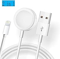 Magnetic Charging Cable Compatible for Apple Watch, 2-in-1 Wireless Charger Compatible for iWatch Series, Portable Phone...
