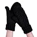 HDE Women’s Winter Gloves Crochet Twist Cable Knit Hand Warmer Mittens Black One size
