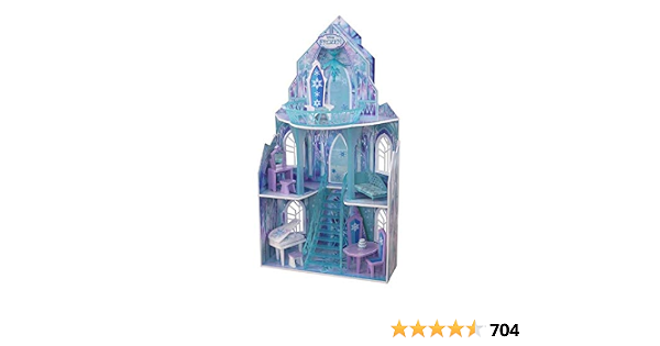 kidkraft 65881 oyuncak bebek evi disney frozen ice castle renkli amazon com tr