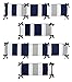 Navy Blue and Gray Stripe Collection Crib Bumper by Sweet Jojo Designs