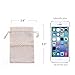 MYARO 10 pcs Drawstring Burlap Linen Bags Gift Bags Pouch for Party Wedding