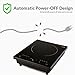 Weleyas Portable 1800W Gold Energy Efficiency Electric Induction Cooktop Countertop Single Burner with Power, Temperature and Timer Setting, Full Glass and Sensor Touch Control