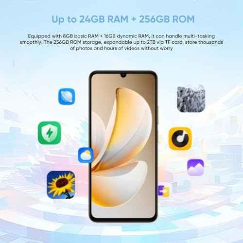 realme C71 Telefono Cellulare Sbloccato Display 120Hz, 8GB RAM 256GB ROM Smartphone con Batteria 6000mAh e Ricarica Rapida 45W, Cellulari Android Dual SIM con Impronta Digitale Laterale, NFC, Bianco