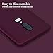 X-level OnePlus 6 Case, [Knight Series] Slim Fit Phone Shell Hard Plastic Anti-Scratch Back Cover Case for OnePlus 6 - WineRed