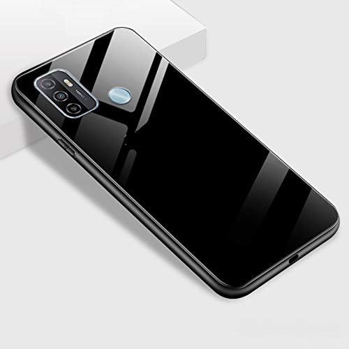 CLICKFLEEK Back Cover for Oppo A53 Toughened Glass ; TPU,Black Amazon.in Electronics