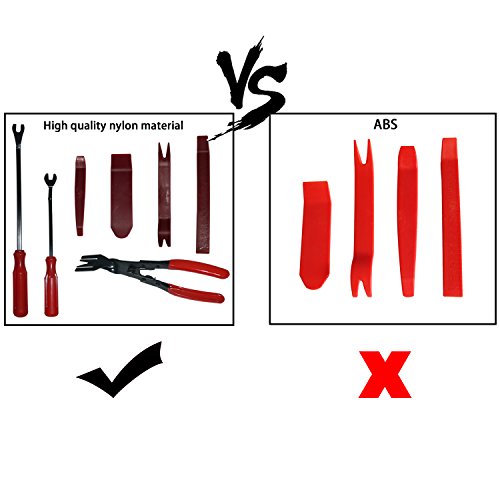 Auto Trim Removal Tool Kits 4 Pcs Clip Pliers Set Car Trim Removal Tool 2 Pcs For Car Dash Radio Audio Installation Nylon Fastener Remover Fastener Rivet Clips 100 Pcs For GM Ford Chrysler Dodge