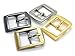 CRAFTMEMORE 4pcs 1 Inch Single Prong Belt Buckle Square Center Bar Buckles Leather Craft Accessories SC36 - Pick Color! (1 Inch, Gunmetal)