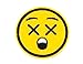 Dubster Brand Emoji Emoticon Face Iron On Applique, Pack of 7, 2 1/2 Inch