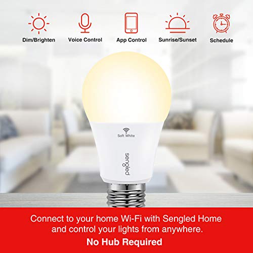 Sengled Smart Light Bulbs, Alexa Light Bulb No Hub Required, Smart Bulbs That Work with Alexa & Google Home, WiFi Light… - Image 2