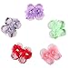 Qandsweet Baby Girl's Barefoots Sandals Flower (10pack) (10 Pairs Chiffon)