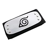 X-group Leaf Village Logo Metal Plated Headband / Forehead Protector Cosplay Accessories for Naruto Fans (Black)