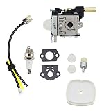 ANTO RB-K75 Carburetor Carb with Gaskets Primer Bulb Air Fuel Filter Lines Spark Plug for Echo GT-200 HC-150 SRM-210 SRM-211HC-150, ZAMA A021000740 A021000741 A021000742 Trimmer/Brushcutter