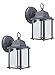 CORAMDEO Outdoor Wall Porch Light, Wall Sconce for Porch, Patio, Deck and More, E26 Medium Base Socket, Suitable for Wet Location, Black Powder Coat Cast Aluminum with Beveled Glass 2 Pack