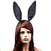 IETANG Bunny Black White Ears Collar Bowtie Cuffs Tail Costume Set For Adults Funny Party