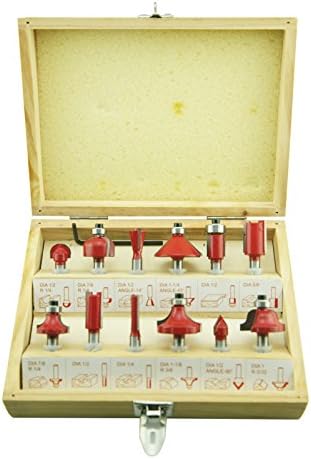 NORTOOLS Router Bits Set in Wooden Case 12pcs