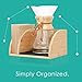 Mazonia Caddy for Chemex Coffeemaker – Luxurious Bamboo Wood Coffee Maker Tray With Filter Holder, Silicone Heat Pad & Black Dishwasher Safe Drying Mat – Decorative Pour Over Coffee Maker Stand