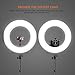 GEEKOTO 18-inch LED Ring Light for Phone and Camera, 48W, 3200k-5600k Ring Light with Stand and Phone Holder for Photography, Makeup, Video Shooting