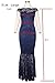 Elapsy Women's Slash Neck Solid Short Sleeve Long Maxi Dress, Navy, 4/6