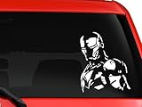 Iron man 3 Avengers Marvel superhero Hulk Captain America car truck SUV window laptop Kitchen wall macbook decal sticker Approx 6 inches white