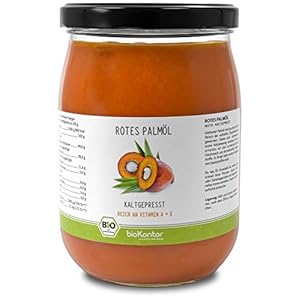 Rotes bio Palmöl 1000ml (1 L) I nativ I aus kontrolliert biologischem Anbau I 100% rein von bioKontor